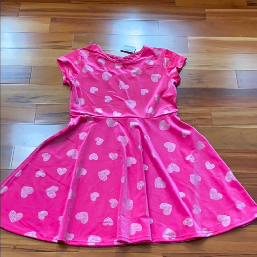 The Children's Place Pink  and Shiny Heart Dress